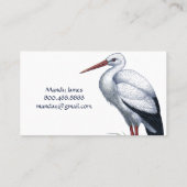 Stork助産師又はDoula誕生サポートサービス コーリングカード (裏面)