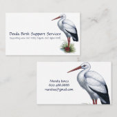 Stork助産師又はDoula誕生サポートサービス コーリングカード (正面/裏面)