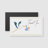 Stork男の赤ちゃんとエレガントScriptありがとう (正面/裏面)