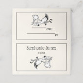 Stork #1 Baby Shower GenderアイボリーBG プレイスカード (外部開封)