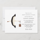 Stork and package Baby Shower by mail招待状 招待状 (正面)