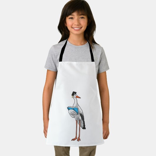 Stork as先生with Book エプロン (インサイチュ)