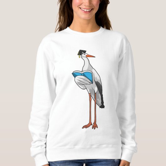 Stork as先生with Book スウェットシャツ (正面)