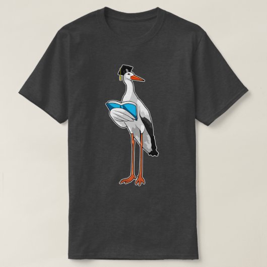 Stork as先生with Book Tシャツ (デザイン正面)