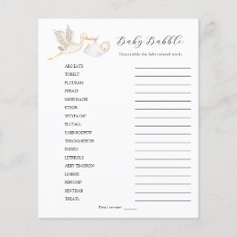 Stork Baby Babble Word Scramble