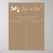 Stork Baby Delivery Gender Reveal Prediction ポスター (正面)