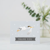 Stork Baby Showerありがとう ポストカード (スタンド正面)
