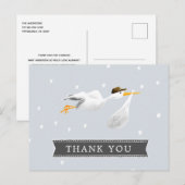 Stork Baby Showerありがとう ポストカード (正面/裏面)