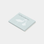 Stork Baby Shower Blue Post it Notes ポストイット (アングル)