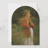 Stork Baby Shower Invitation Floral 招待状 (裏面)