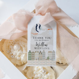 Stork Boho赤ちゃんシャワー散水感謝お願い ギフトタグ