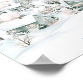 Stork Boy Winter Baby Shower Cards & Gifts Sign ポスター (角)