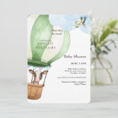 Stork & Cowモー – 近日茶色の赤ちゃんシャワー 招待状 (スタンド正面)