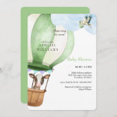 Stork & Cowモー-Bey Shower 招待状 (正面/裏面)