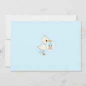 『Stork Delivery Baby Shawer Invitation』BOY BLUE 2A 招待状 (裏面)