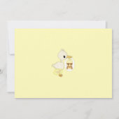 Stork Delivery Baby Shawer Invitation YELLOW 4C 招待状 (裏面)