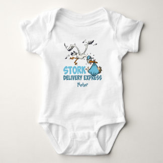 Stork Delivery – Gepersonaliseerde baby romper ベビーボディスーツ
