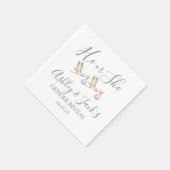 Stork Gender Revealステッカー、Storkメッセージカード、 スタンダードカクテルナプキン (角)