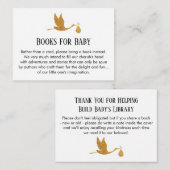 Stork in Gold フェイク Foil, Book Request Insert Card エンクロージャーカード (正面/裏面)
