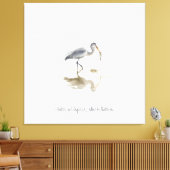 Stork in water キャンバスプリント (インサイチュ (リビング))