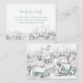 Stork It Takes A Village Boy Winter Books for Baby エンクロージャーカード (正面/裏面)