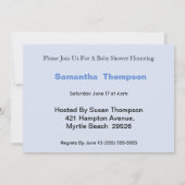 Stork It's a Boy Baby Shower招待状 招待状 (裏面)