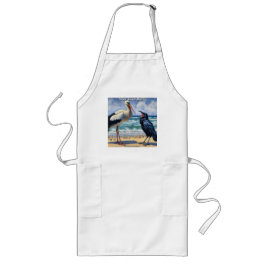 Stork Raven Mad – Beach Bird Banter ロングエプロン