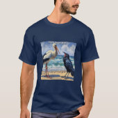 Stork Raven Mad – Beach Bird Banter Tシャツ (正面)
