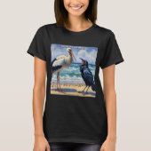 Stork Raven Mad – Beach Bird Banter Tシャツ (正面)
