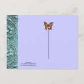 STORK,SHAMROCKS BOY BABY SHOWER誕生統計 インビテーションポストカード (裏面)