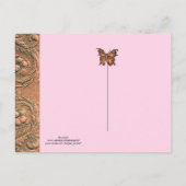 STORK,SHAMROCKS GiRL赤ちゃんシャワー誕生統計 インビテーションポストカード (裏面)