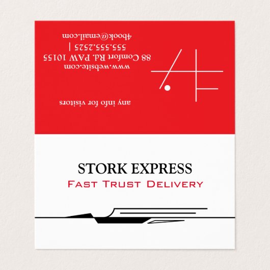 Stork Speed Liner Business Card 名刺 (外部フラット)