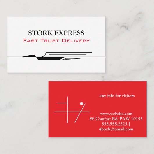 Stork Speed Liner Business Card 名刺 (正面/裏面)