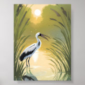 Stork Swamp | Everglades National Park Watercolor ポスター (正面)