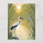 Stork Swamp | Everglades National Park Watercolor ポストカード (正面)