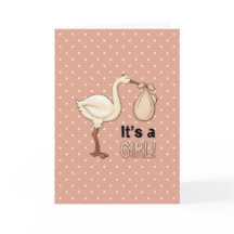 Stork with Baby Girl