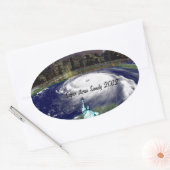 Storm すごい Sandy 2012，嵐の目_ 楕円形シール (封筒)