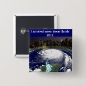 Storm すごい Sandy 2012，嵐の目_ 缶バッジ (正面&裏面)