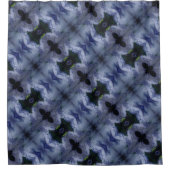 Storm Acrylic Pour Inspired Shower Curtain シャワーカーテン (正面)