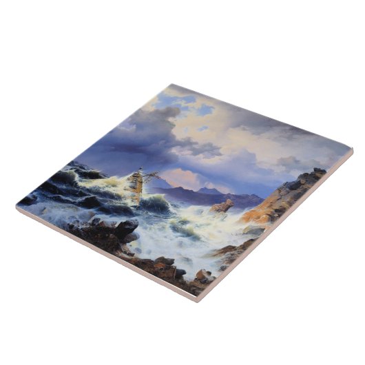 Storm at Sea off Norwegian Coast タイル (側面)