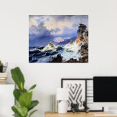 Storm at Sea off Norwegian Coast ポスター (ホームオフィス)