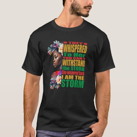 Storm BLM Black African Pride Black History Month Tシャツ (正面)