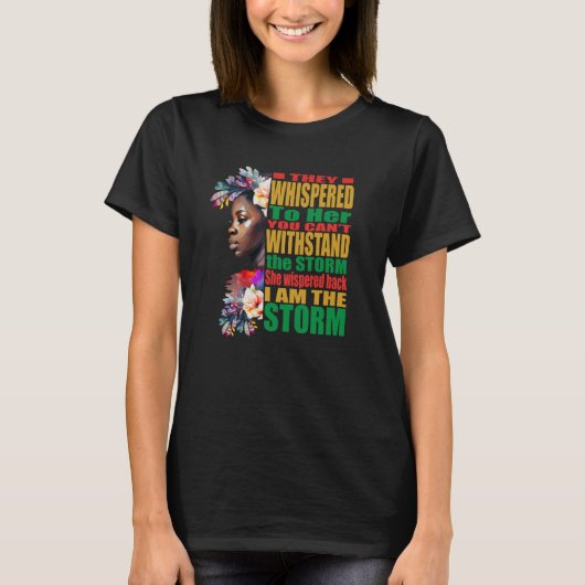 Storm BLM Black African Pride Black History Month Tシャツ (正面)