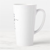 Storm BlueのUncle Elegant Script Letter Uモノグラム カフェラテマグ (右)