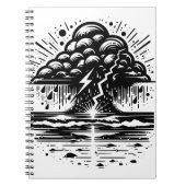 Storm Cloud and Lightning Art Notebook ノートブック (正面)