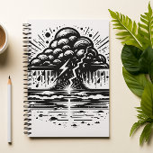 Storm Cloud and Lightning Art Notebook ノートブック