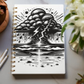 Storm Cloud and Lightning Art Notebook ノートブック
