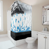 Storm Cloud Shower Curtain – Artistic Rain & Splas シャワーカーテン (インサイチュ)