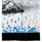 Storm Cloud Shower Curtain – Artistic Rain & Splas シャワーカーテン (正面)