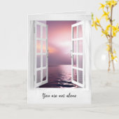 Storm in Window悔やみや弔慰 カード (黄色い花)